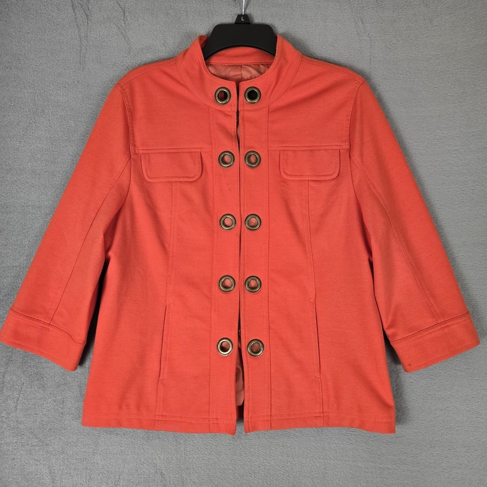 Luii Anthropologie Coat Womens Medium Orange Career Jacket